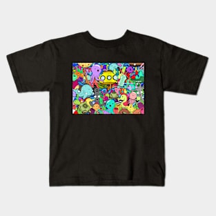 Kawaii-Style Submarine View Kids T-Shirt